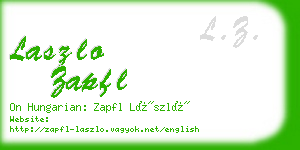 laszlo zapfl business card